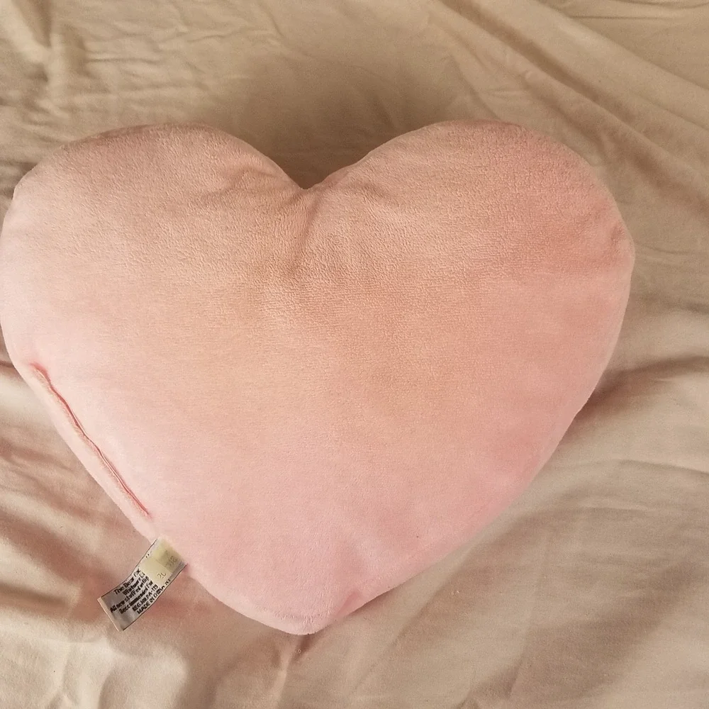 The Bear Factory Heart Plush Pillow Unisex Pink Excellent You Rock Embroidered